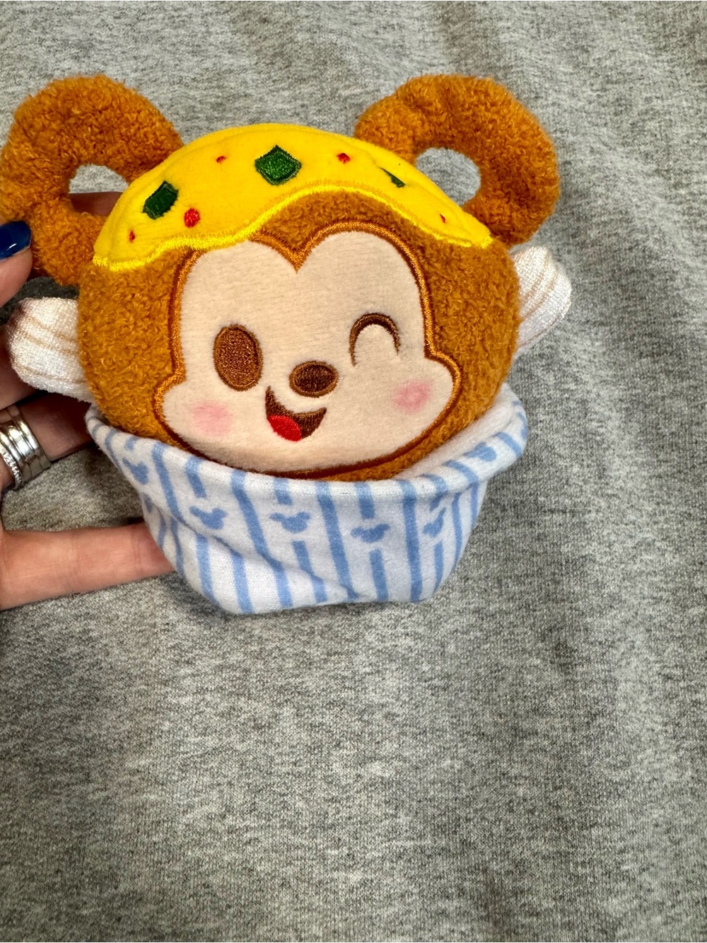 Disney Munchlings Mickey Mouse Waffle plush loaded Waffle with pretzel ears.
